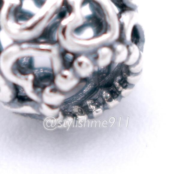 Authentic PANDORA Open Your Heart Charm - 790964 - Picture 7 of 9